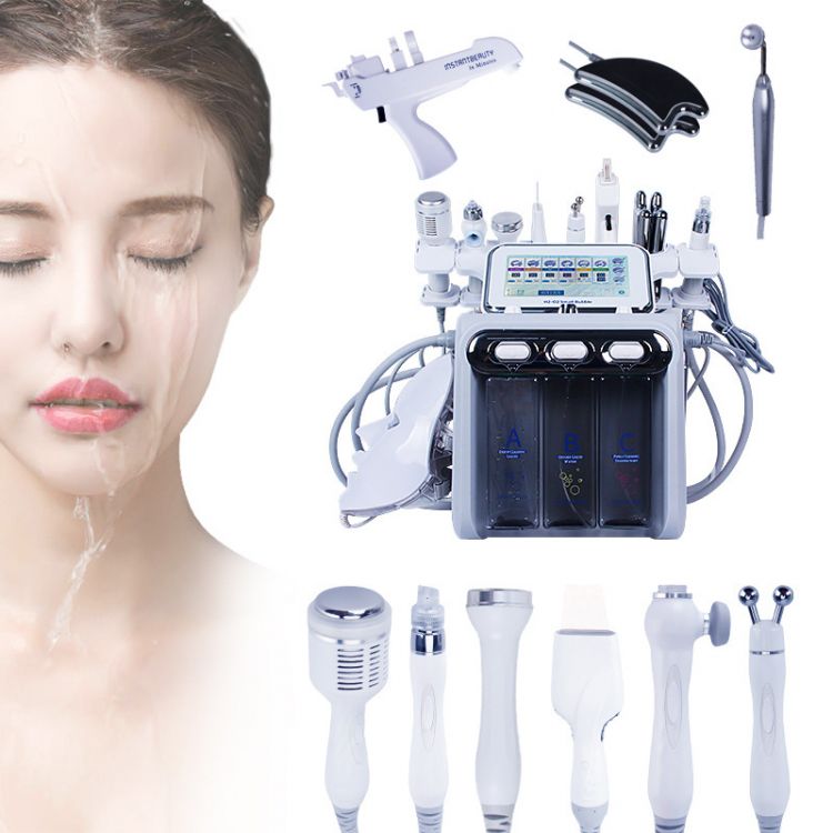 二代氢氧小气泡六合一面罩七头注氧仪多功能导入吸黑头清洁美容仪